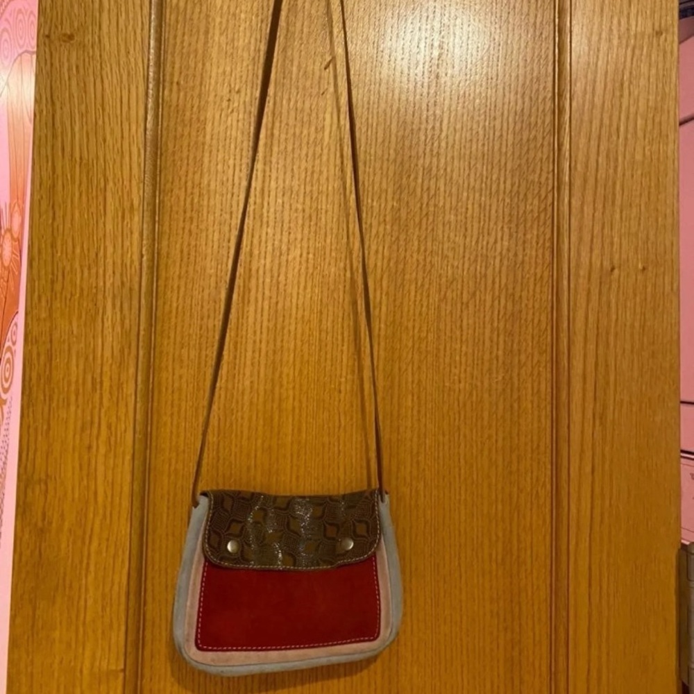 Suede crossbody purse